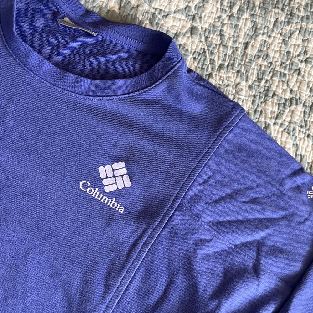 Columbia Periwinkle/purple~blue Long Sleeve sweatshirt - Picture 2 of 7